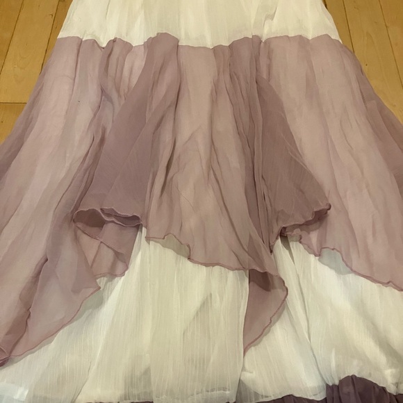 Boho Gypsy Layered Purple, Pink and White Skirt - Picture 3 of 3